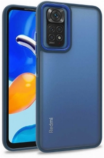 Xiaomi Redmi Note 11 Pro Kılıf Electro Silikon Renkli Flora Kapak - Mavi