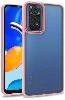 Xiaomi Redmi Note 11 Pro Kılıf Electro Silikon Renkli Flora Kapak - Rose Gold