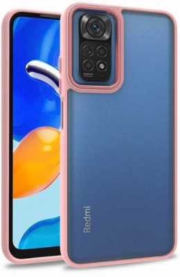 Xiaomi Redmi Note 11 Pro Kılıf Electro Silikon Renkli Flora Kapak - Rose Gold