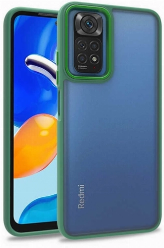 Xiaomi Redmi Note 11 Pro Kılıf Electro Silikon Renkli Flora Kapak - Yeşil