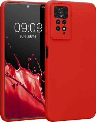 Xiaomi Redmi Note 11 Pro Kılıf İnce Soft Mat Renkli Esnek Silikon Kapak - Kırmızı