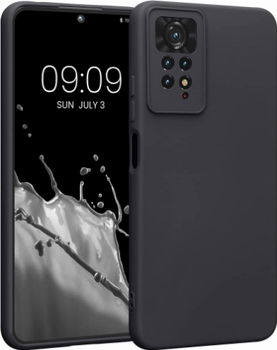 Xiaomi Redmi Note 11 Pro Kılıf İnce Soft Mat Renkli Esnek Silikon Kapak - Siyah