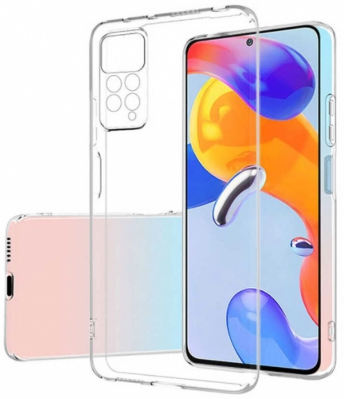 Xiaomi Redmi Note 11 Pro Kılıf Kamera Korumalı Esnek Silikon Kapak - Şeffaf