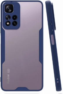 Xiaomi Redmi Note 11 Pro Plus Kılıf Renkli Silikon Kamera Lens Korumalı Şeffaf Parfe Kapak - Lacivert