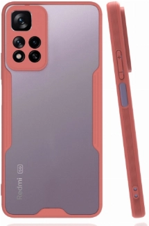 Xiaomi Redmi Note 11 Pro Plus Kılıf Renkli Silikon Kamera Lens Korumalı Şeffaf Parfe Kapak - Pembe