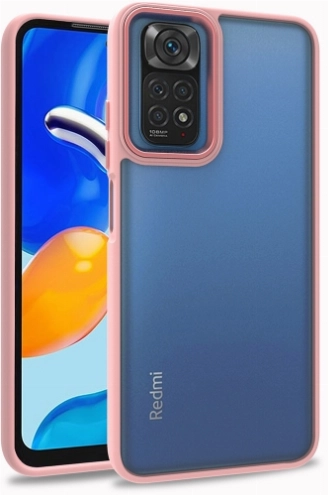 Xiaomi Redmi Note 11s Kılıf Electro Silikon Renkli Flora Kapak - Rose Gold