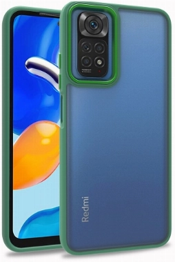 Xiaomi Redmi Note 11s Kılıf Electro Silikon Renkli Flora Kapak - Yeşil