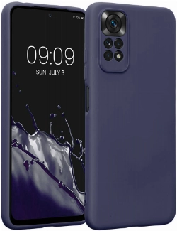 Xiaomi Redmi Note 11s Kılıf İnce Soft Mat Renkli Esnek Silikon Kapak - Lacivert