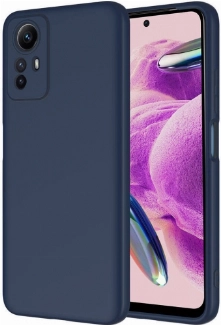 Xiaomi Redmi Note 12S Kılıf İçi Kadife Mat Mara Lansman Silikon Kapak  - Lacivert