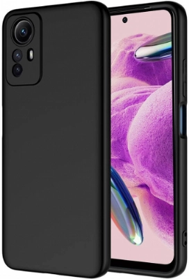 Xiaomi Redmi Note 12S Kılıf İçi Kadife Mat Mara Lansman Silikon Kapak  - Siyah