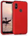 Xiaomi Redmi Note 6 Pro Kılıf İnce Soft Mat Renkli Esnek Silikon Kapak - Kırmızı