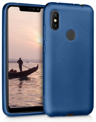 Xiaomi Redmi Note 6 Pro Kılıf İnce Soft Mat Renkli Esnek Silikon Kapak - Lacivert