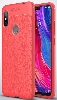 Xiaomi Redmi Note 6 Pro Kılıf Deri Görünümlü Lüks Parmak İzi Bırakmaz Niss Silikon Kapak - Kırmızı