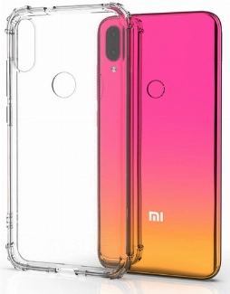 Xiaomi Redmi Note 7 Kılıf Silikon Köşe Korumalı Airbag Darbe Emici Kapak - Şeffaf