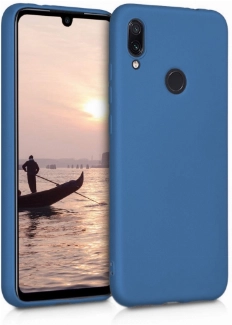 Xiaomi Redmi Note 7 Kılıf İnce Soft Mat Renkli Esnek Silikon Kapak - Lacivert