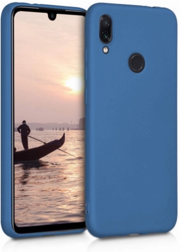 Xiaomi Redmi Note 7 Kılıf İnce Soft Mat Renkli Esnek Silikon Kapak - Lacivert