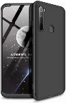 Xiaomi Redmi Note 8 Kılıf 3 Parçalı 360 Tam Korumalı Rubber AYS Kapak  - Siyah