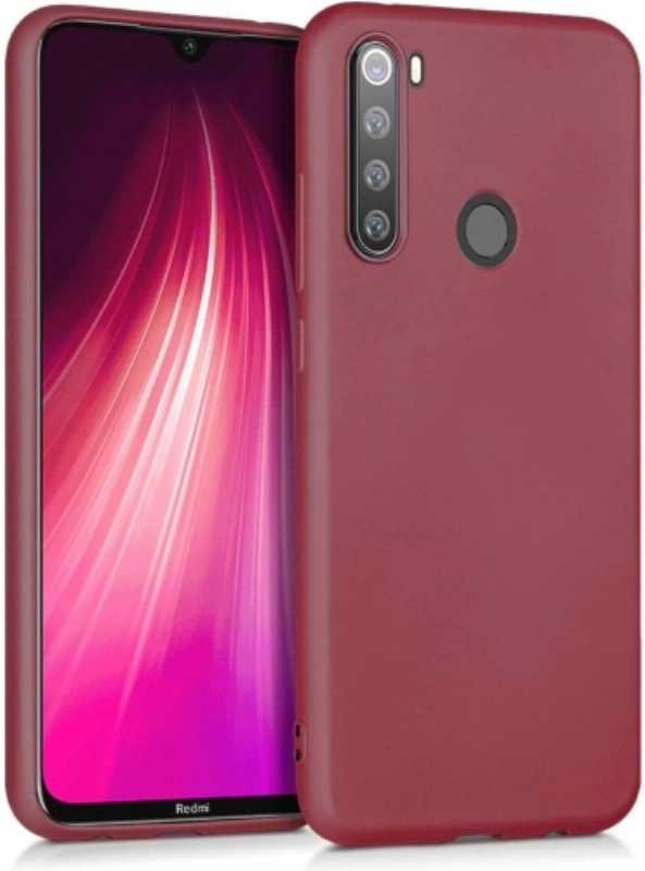 Xiaomi Redmi Note 8 Kılıf İnce Soft Mat Renkli Esnek Silikon Kapak - Mürdüm