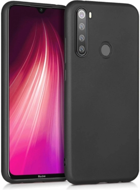 Xiaomi Redmi Note 8 Kılıf İnce Soft Mat Renkli Esnek Silikon Kapak - Siyah