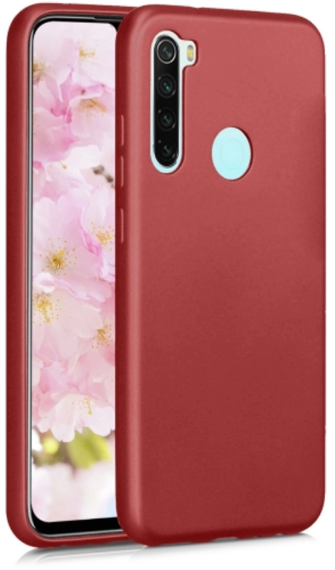 Xiaomi Redmi Note 8T Kılıf İnce Soft Mat Renkli Esnek Silikon Kapak - Kırmızı