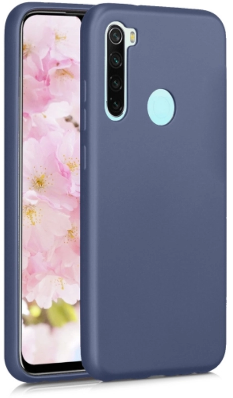 Xiaomi Redmi Note 8T Kılıf İnce Soft Mat Renkli Esnek Silikon Kapak - Lacivert