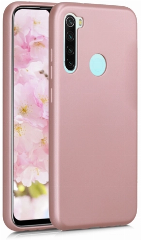 Xiaomi Redmi Note 8T Kılıf İnce Soft Mat Renkli Esnek Silikon Kapak - Rose Gold