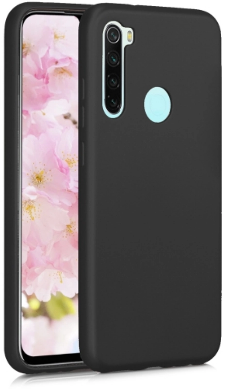 Xiaomi Redmi Note 8T Kılıf İnce Soft Mat Renkli Esnek Silikon Kapak - Siyah