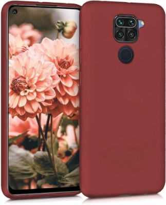 Xiaomi Redmi Note 9 Kılıf İnce Soft Mat Renkli Esnek Silikon Kapak - Mürdüm