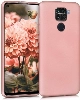 Xiaomi Redmi Note 9 Kılıf İnce Soft Mat Renkli Esnek Silikon Kapak - Rose Gold