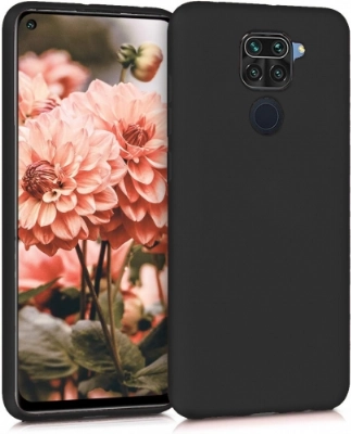 Xiaomi Redmi Note 9 Kılıf İnce Soft Mat Renkli Esnek Silikon Kapak - Siyah