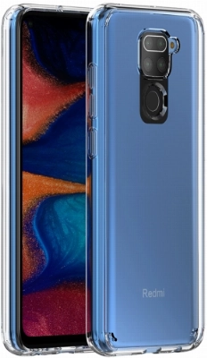 Xiaomi Redmi Note 9 Kılıf Korumalı Kenarları Silikon Arkası Sert Coss Kapak  - Şeffaf