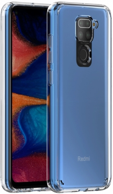 Xiaomi Redmi Note 9 Kılıf Korumalı Kenarları Silikon Arkası Sert Coss Kapak  - Şeffaf