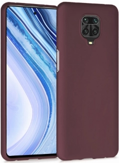 Xiaomi Redmi Note 9 Pro Kılıf İnce Soft Mat Renkli Esnek Silikon Kapak - Mürdüm