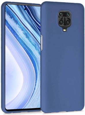 Xiaomi Redmi Note 9s Kılıf İnce Soft Mat Renkli Esnek Silikon Kapak - Lacivert