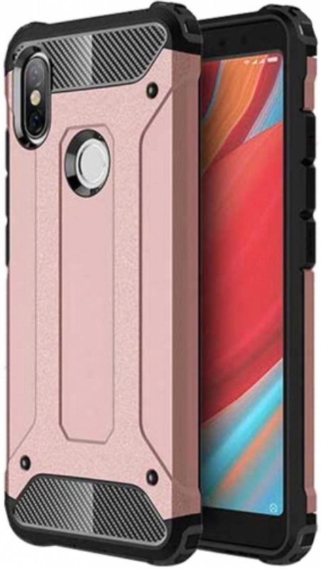 Xiaomi Redmi S2 Kılıf Zırhlı Tank Crash Silikon Kapak - Rose Gold