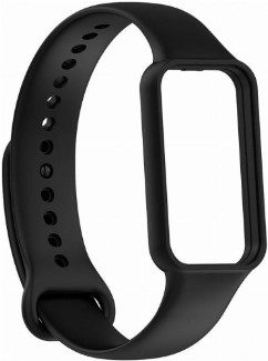 Xiaomi Redmi Smart Band 2 Kordon Renkli Delikli Yumuşak Silikon KRD-87 - Siyah