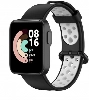 Xiaomi Redmi Watch 2 Lite Kordon Spor Silikon Delikli KRD-02 - Siyah - Beyaz