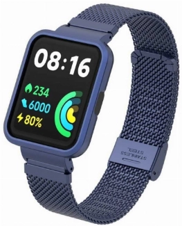 Xiaomi Redmi Watch 2 Lite Metal Örgülü Klipsli Kordon KRD-66 - Lacivert