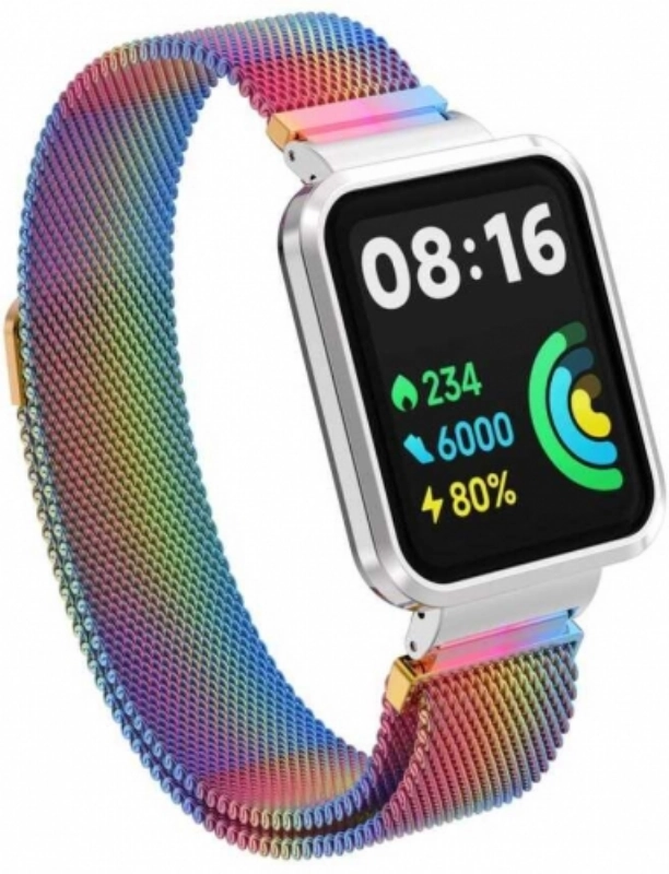 Xiaomi Redmi Watch 2 Lite Metal Örgülü Mıknatıslı Kordon KRD-58 - Colorful