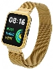 Xiaomi Redmi Watch 2 Lite Metal Örgülü Mıknatıslı Kordon KRD-58 - Gold