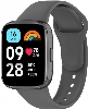 Xiaomi Redmi Watch 3 Active Klasik Kordon Renkli Delikli Yumuşak Silikon Kordon  - Koyu Gri