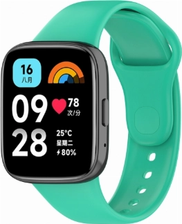 Xiaomi Redmi Watch 3 Active Klasik Kordon Renkli Delikli Yumuşak Silikon Kordon  - Turkuaz