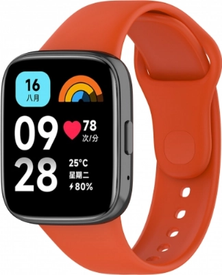 Xiaomi Redmi Watch 3 Active Klasik Kordon Renkli Delikli Yumuşak Silikon Kordon  - Turuncu