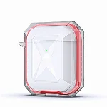 Zore Apple Airpods Airbag Şeffaf Koruma Kılıfı Geo Silikon Kapak - Kırmızı