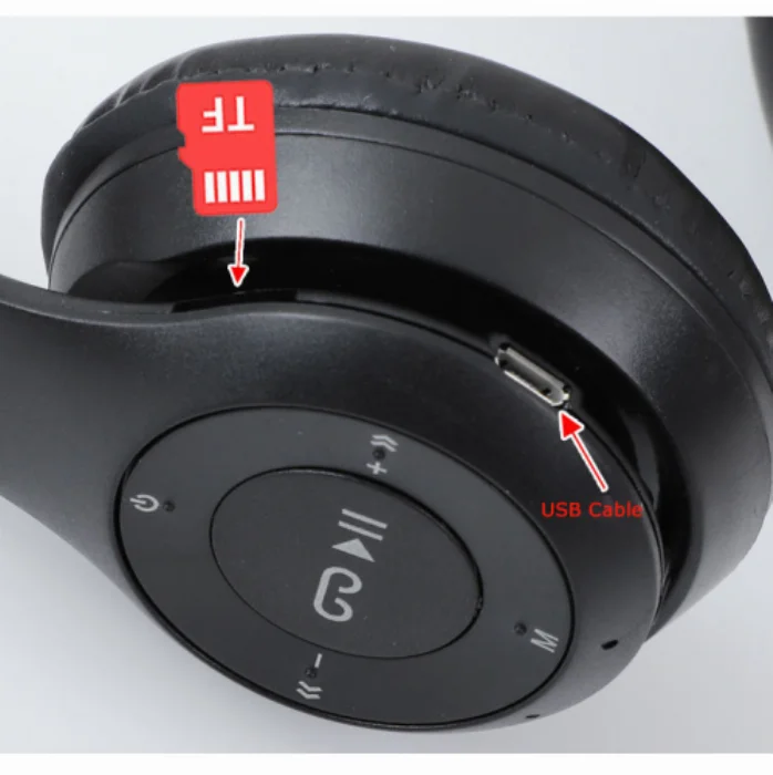 Zore BTK-ZR56 Kablosuz Bluetooth 5.0 Kulaklık SD Kart Radyo Modlu Kulaküstü - Siyah