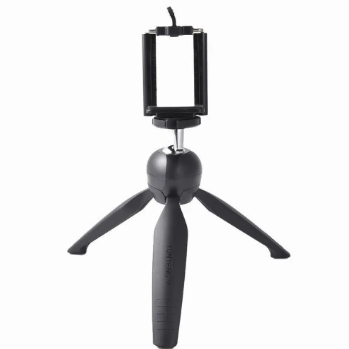 NewFace Fotoğraf Makinesi ve Cep Telefonu Tutucu Tripod Mini Ayak - Siyah