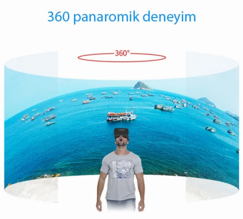 Zore G06A VR Shinecon 3D Sanal Gerçeklik Gözlüğü - Siyah