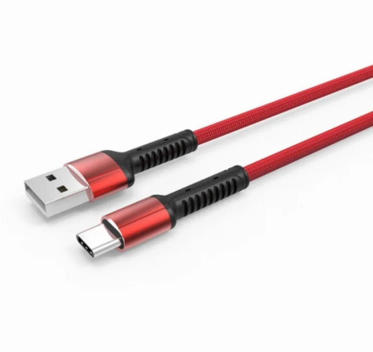 Zore LS65 Type-C USB Hızlı Şarj Data Kablosu 3m - Kırmızı