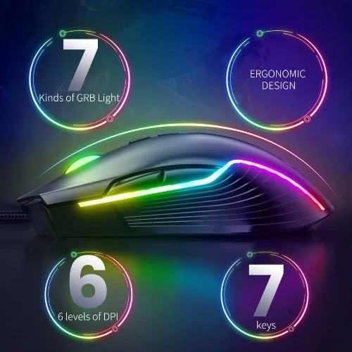 Zore Onikuma CW905 RGB Oyuncu Mouse - Siyah