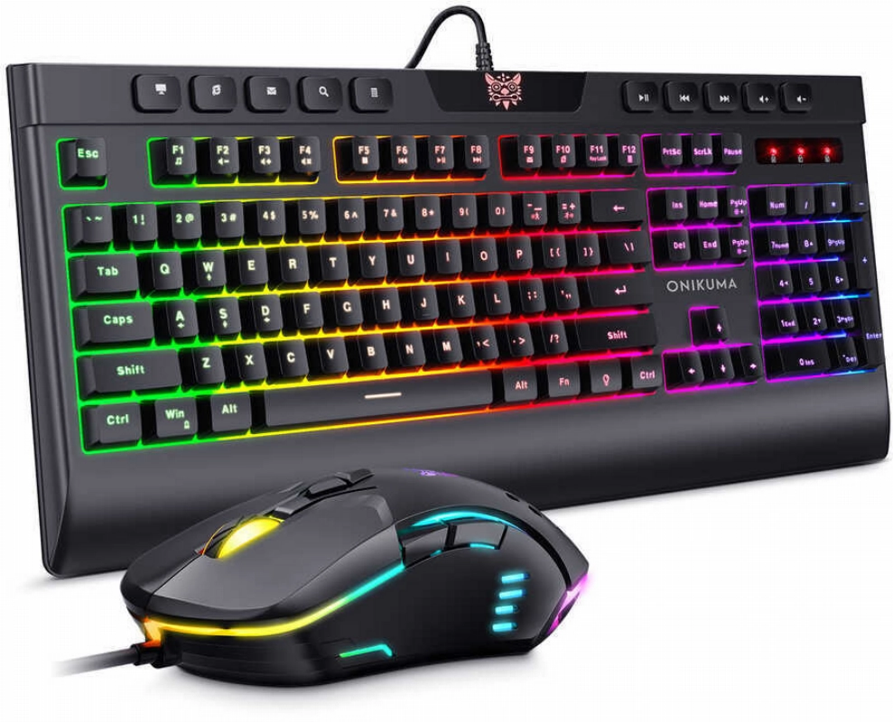 Zore Onikuma G21 RGB Oyuncu Klavye Mouse Seti - Siyah